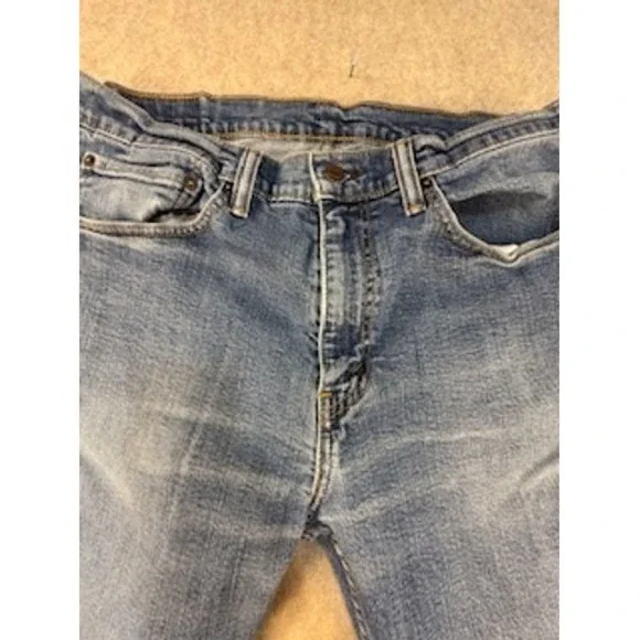 Levis 505 Regular Fit Straight Leg Mens Jeans Blue Denim W34 L32 - Picture 3 of 6